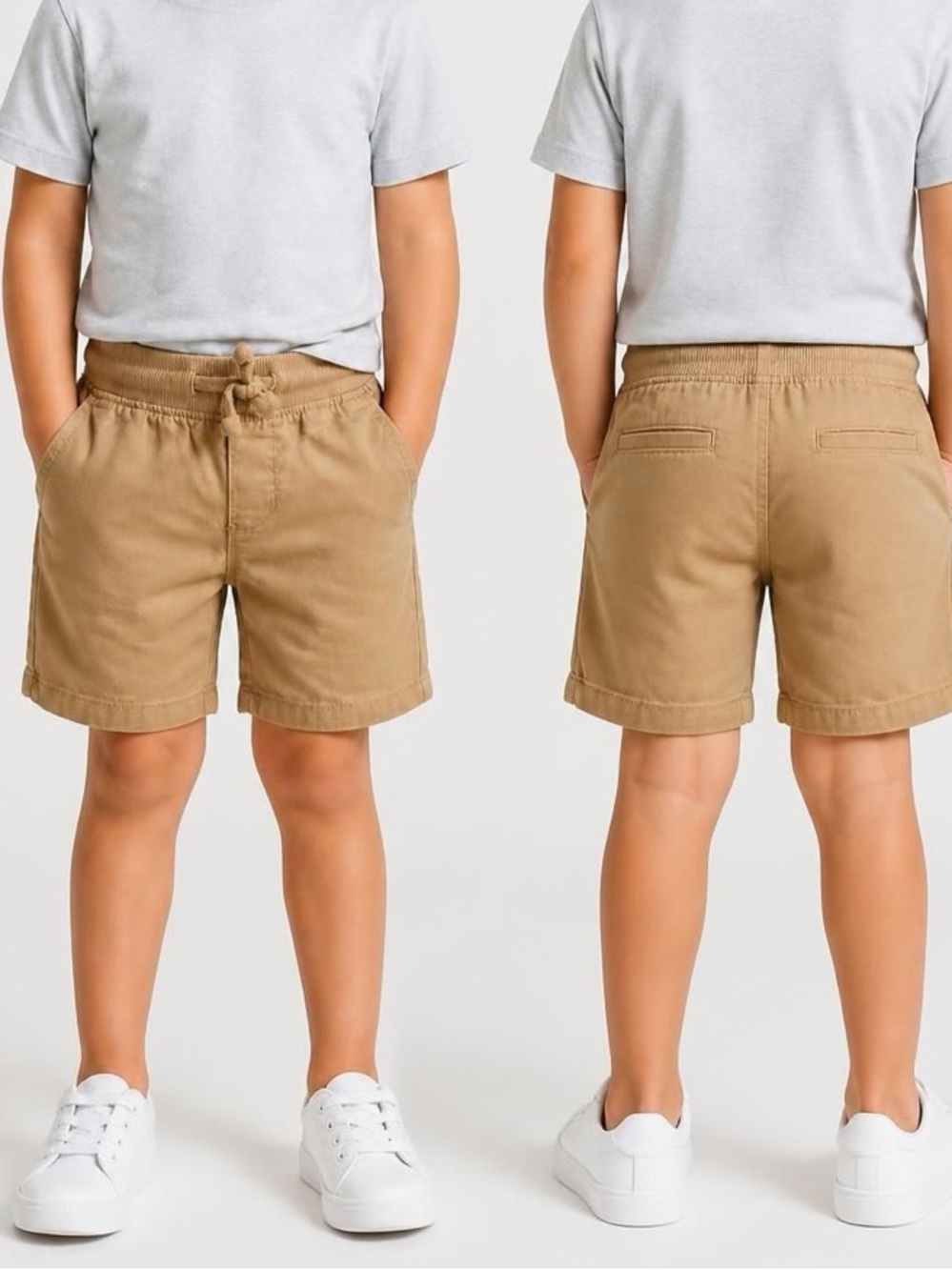 Ben Sherman Toddler Boys Khaki Pull-On Chino Shorts Tan Size 4T